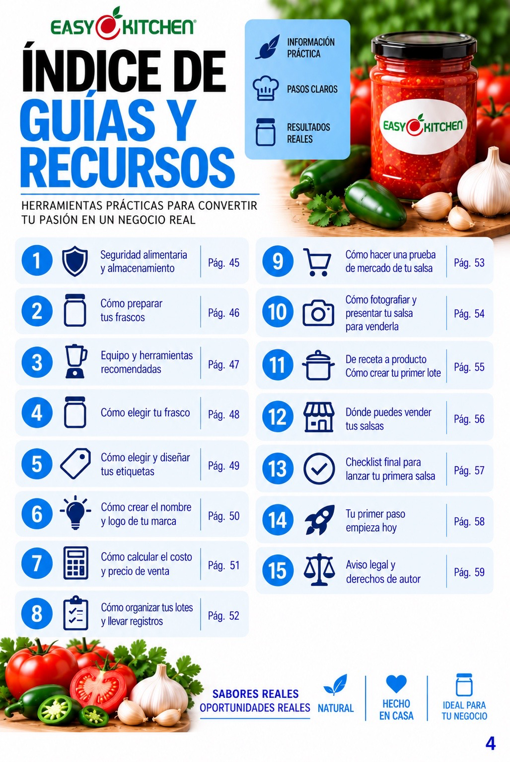 40 Salsas Gourmet – Recetario digital para emprender | Easy Kitchen