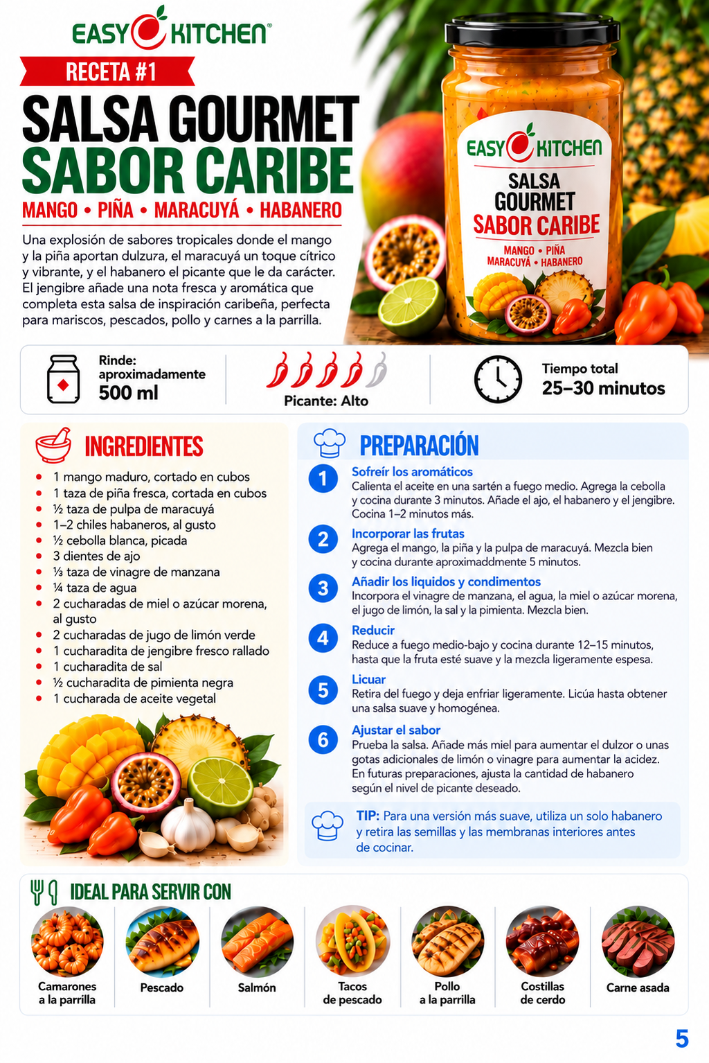 40 Salsas Gourmet – Recetario digital para emprender | Easy Kitchen