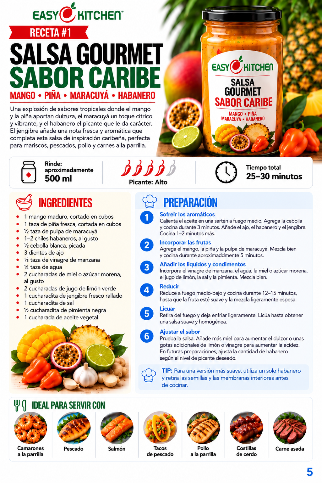 40 Salsas Gourmet – Recetario digital para emprender | Easy Kitchen