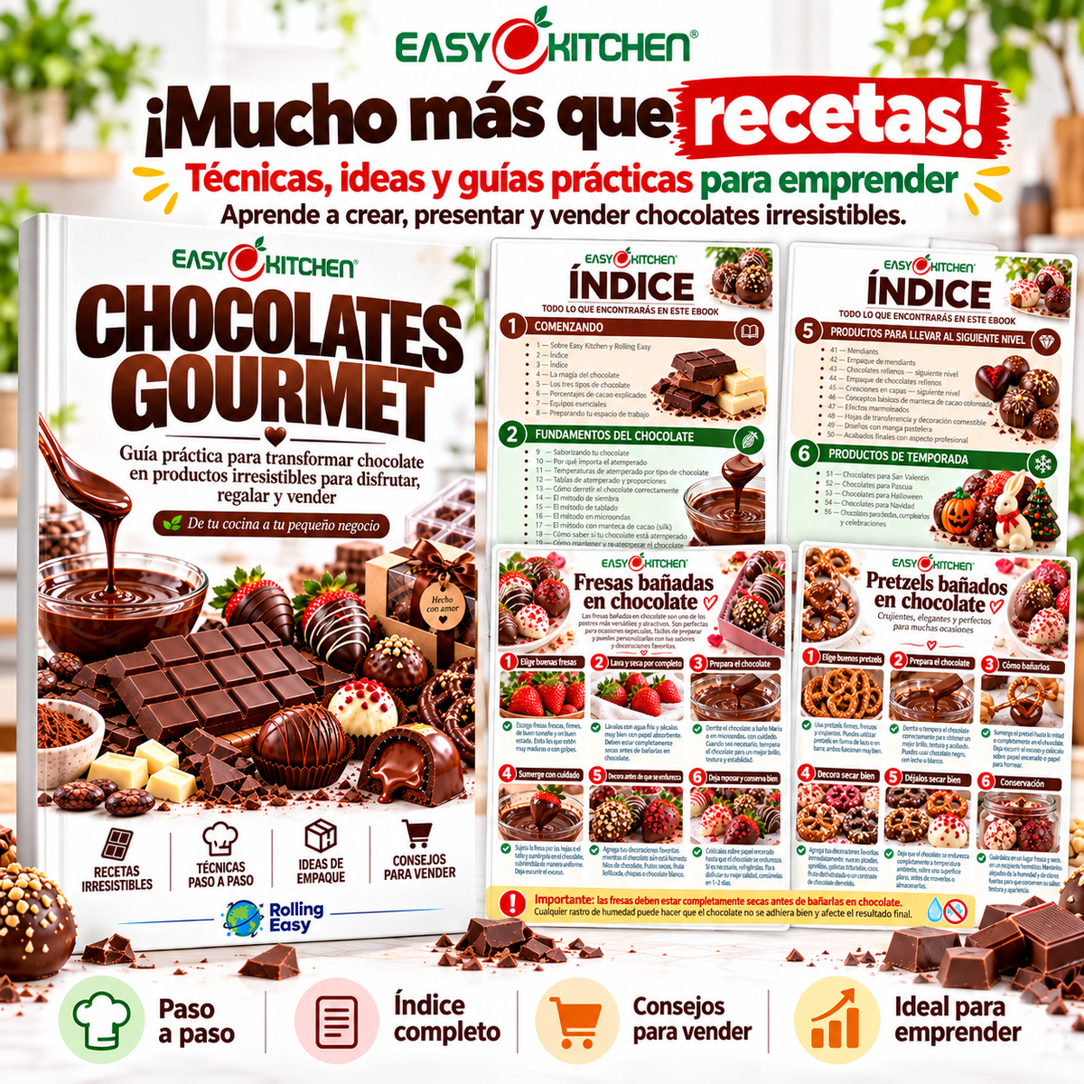 Chocolates Gourmet – Guía Práctica para Crear, Presentar y Vender