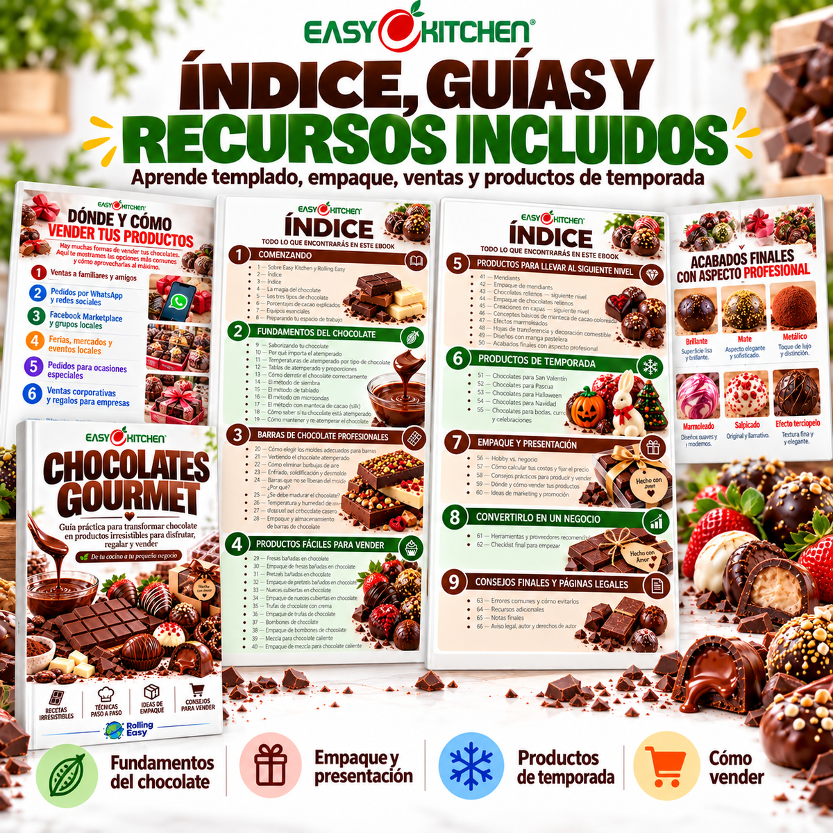 Chocolates Gourmet – Guía Práctica para Crear, Presentar y Vender